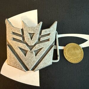 ⭐️ 5/$20 Silver Transformers Decepticon Belt Buckle